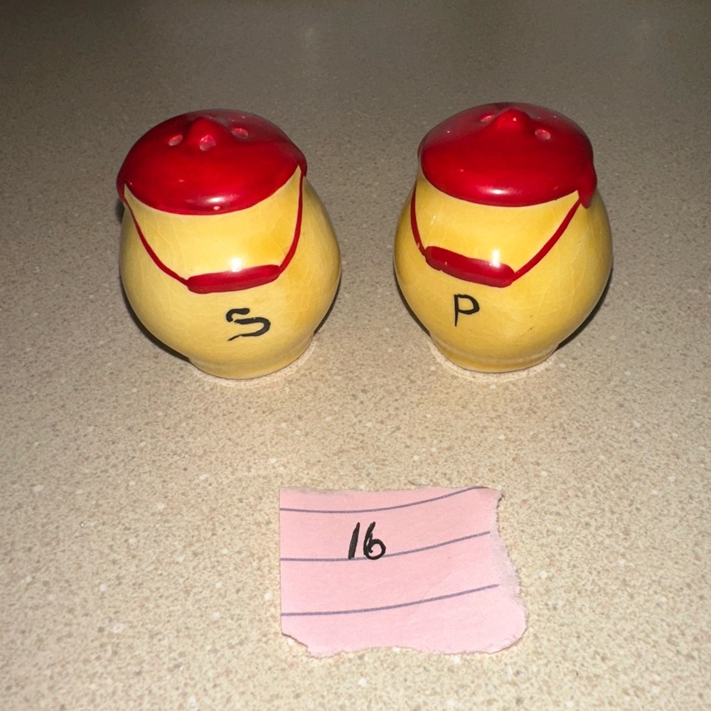 Red and Yellow Ceramic Shakers